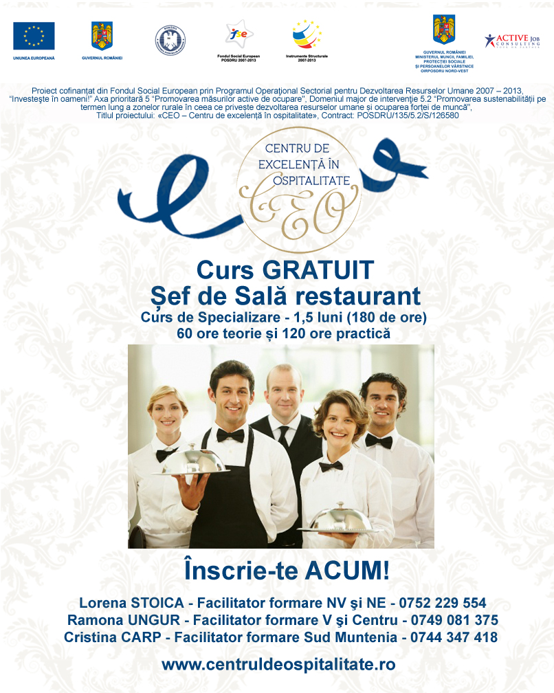 imagine promo curs Sef sala restaurant