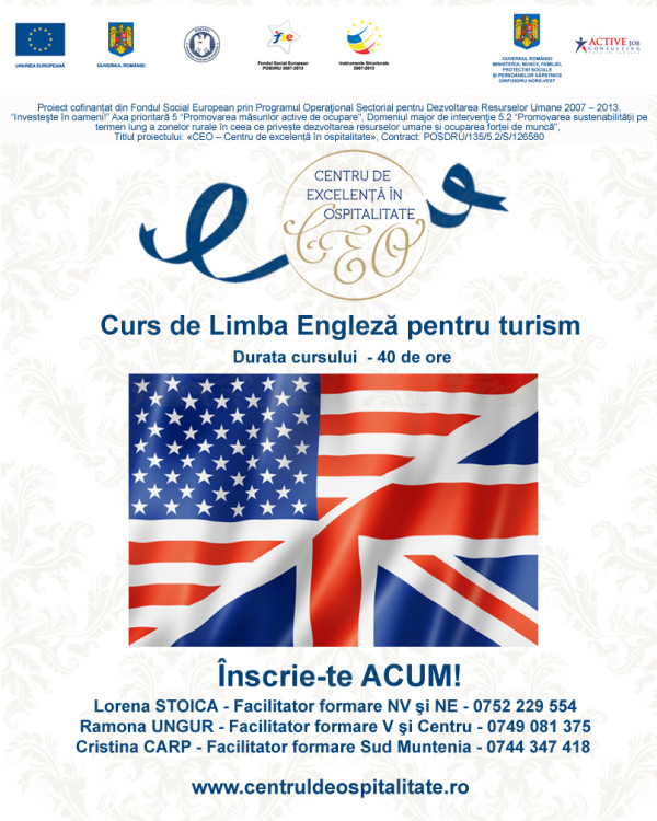 imagine promo curs Limba engleza pt turism